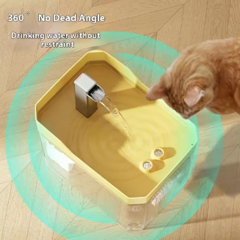 ZenPaw Automatic Cat Water Fountain – 1.5L Pet Drinking Fountain with LED Light & Filter