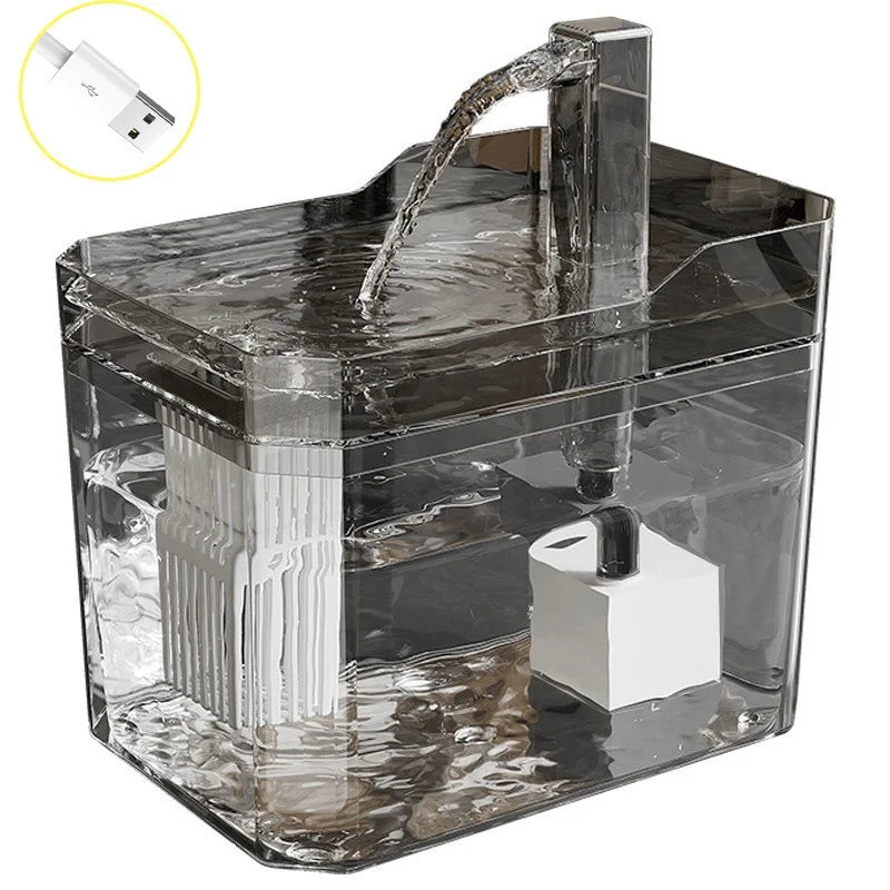 ZenPaw Automatic Cat Water Fountain – 1.5L Pet Drinking Fountain with LED Light & Filter