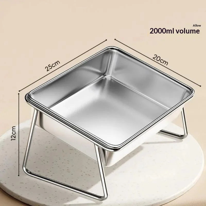 ZenPaw Large Capacity Stainless Steel Tilted Dog Bowl