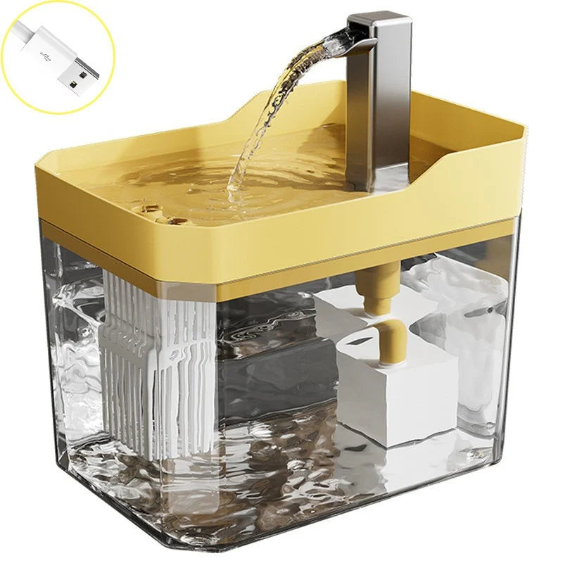 ZenPaw Automatic Cat Water Fountain – 1.5L Pet Drinking Fountain with LED Light & Filter