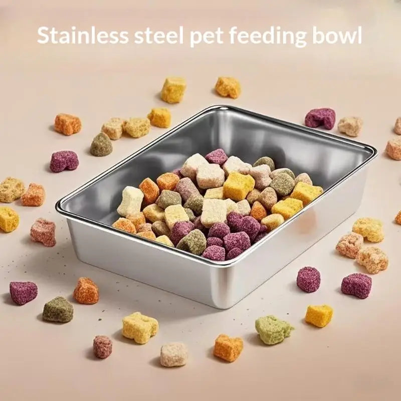 ZenPaw Large Capacity Stainless Steel Tilted Dog Bowl