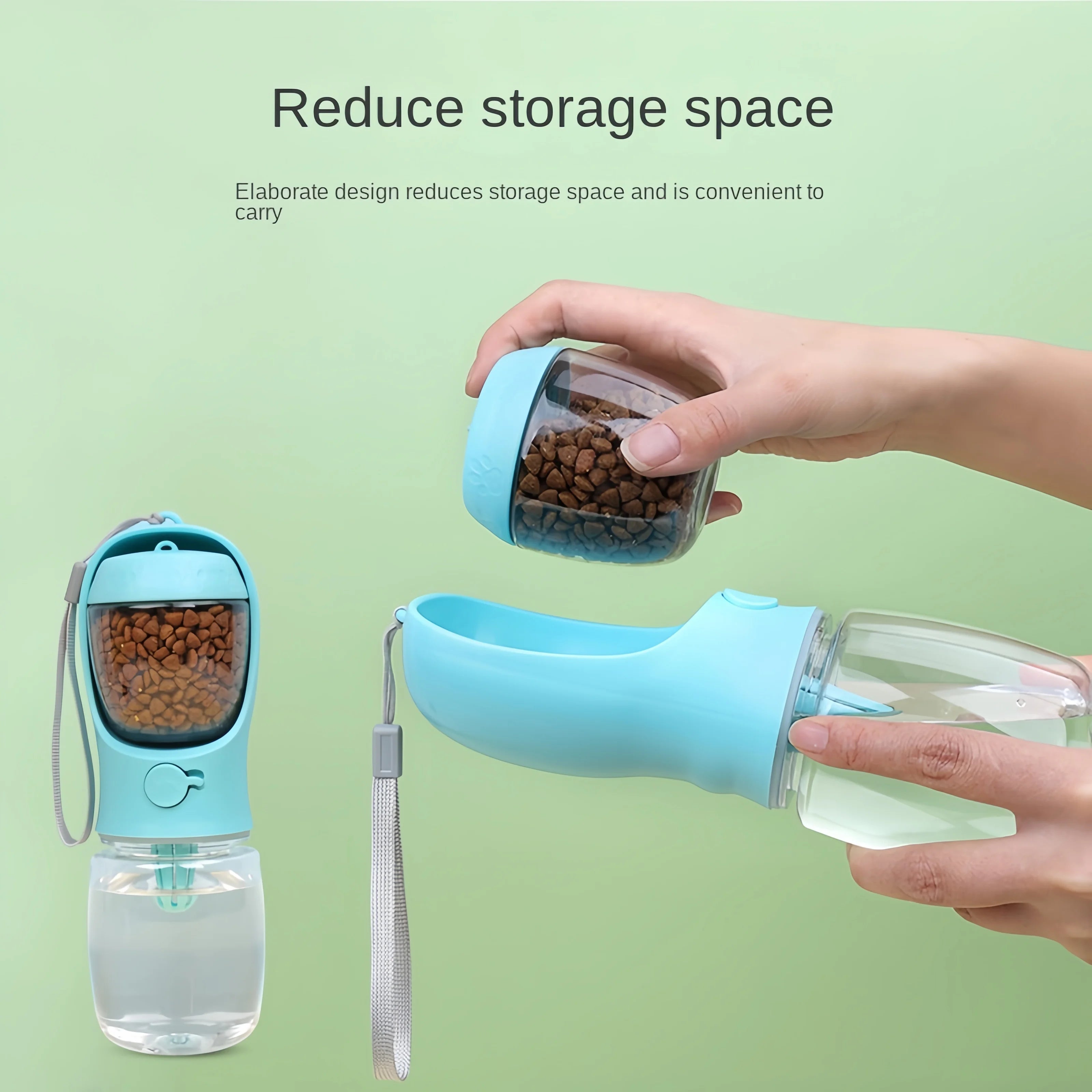 ZenPaw Portable Pet Water Bottle – Leak-Proof Travel Bowl for Dogs & Cats (550ml)