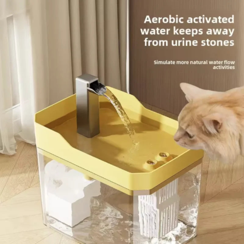 ZenPaw Automatic Cat Water Fountain – 1.5L Pet Drinking Fountain with LED Light & Filter