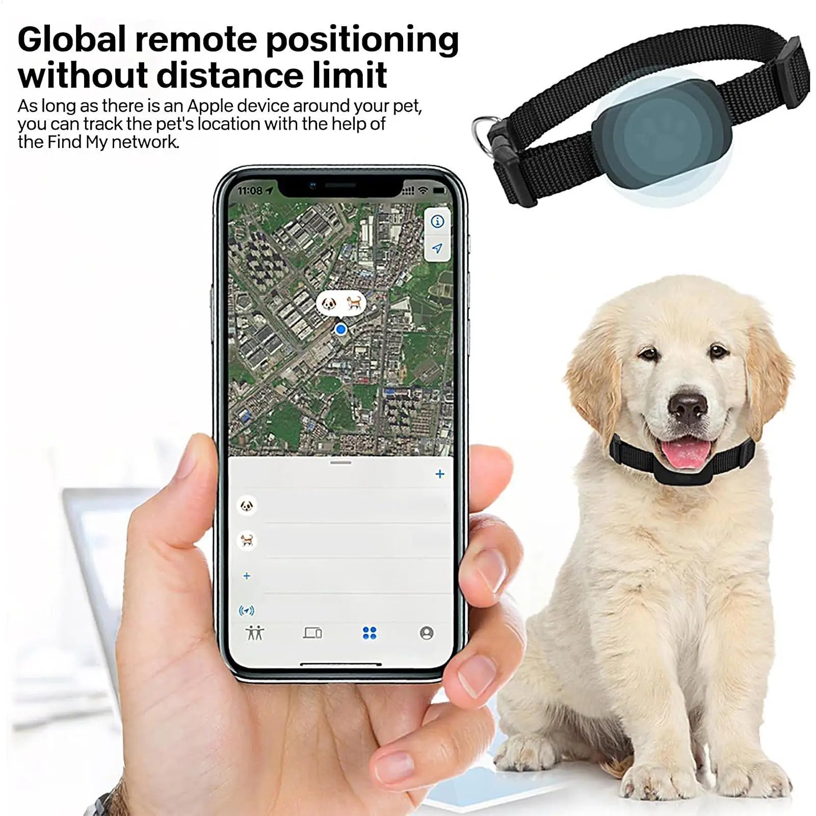 ZenPaw GPS Pet Tracker Collar – Real-Time Location Monitoring for Dogs & Cats