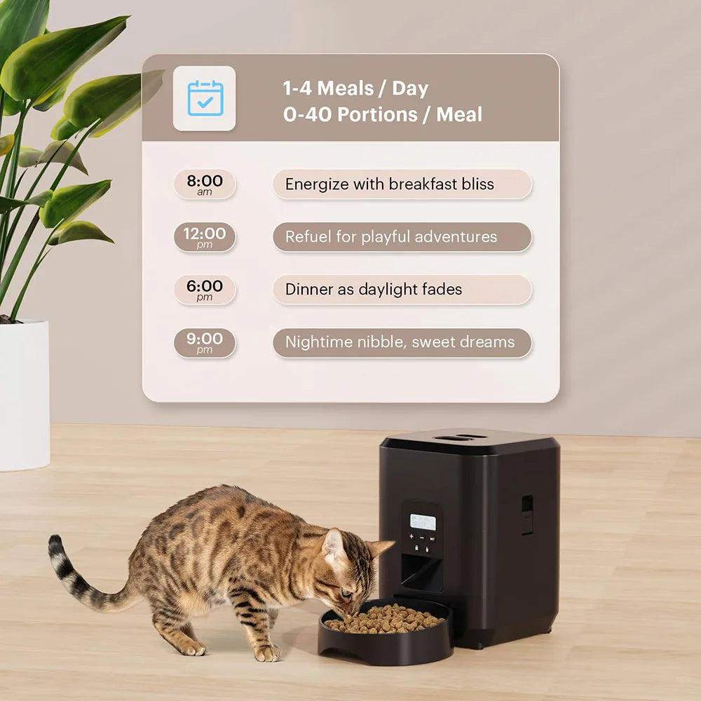ZenPaw Smart Automatic Pet Feeder – Timed Meals with App Control & Voice Recording