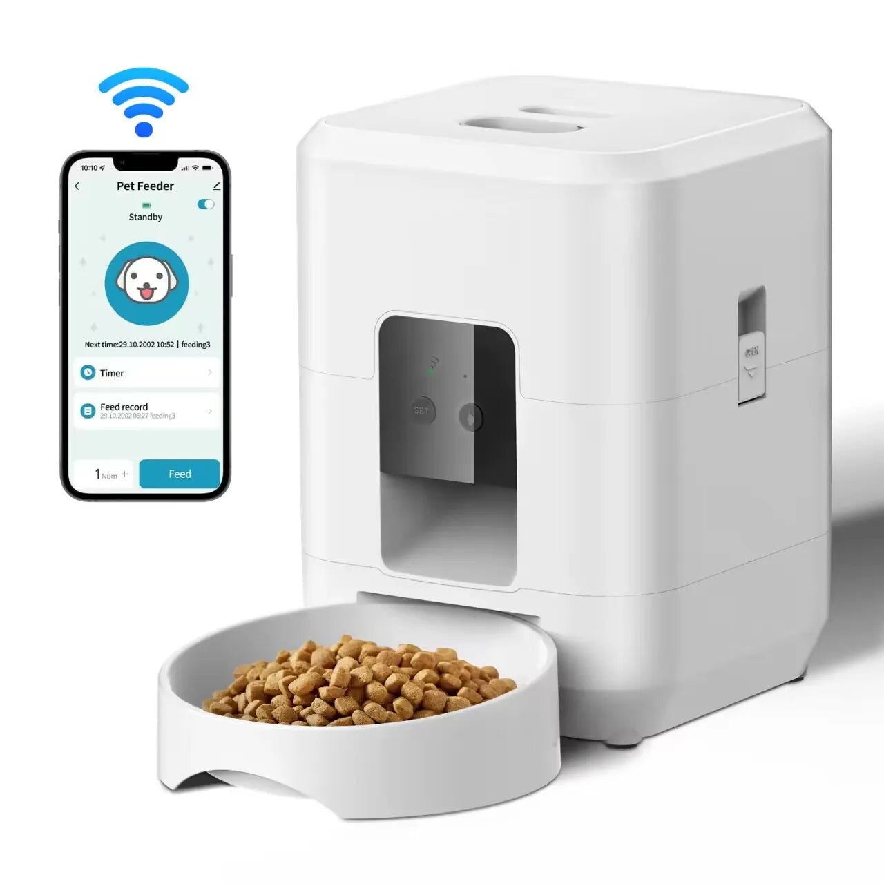 ZenPaw Smart Automatic Pet Feeder – Timed Meals with App Control & Voice Recording