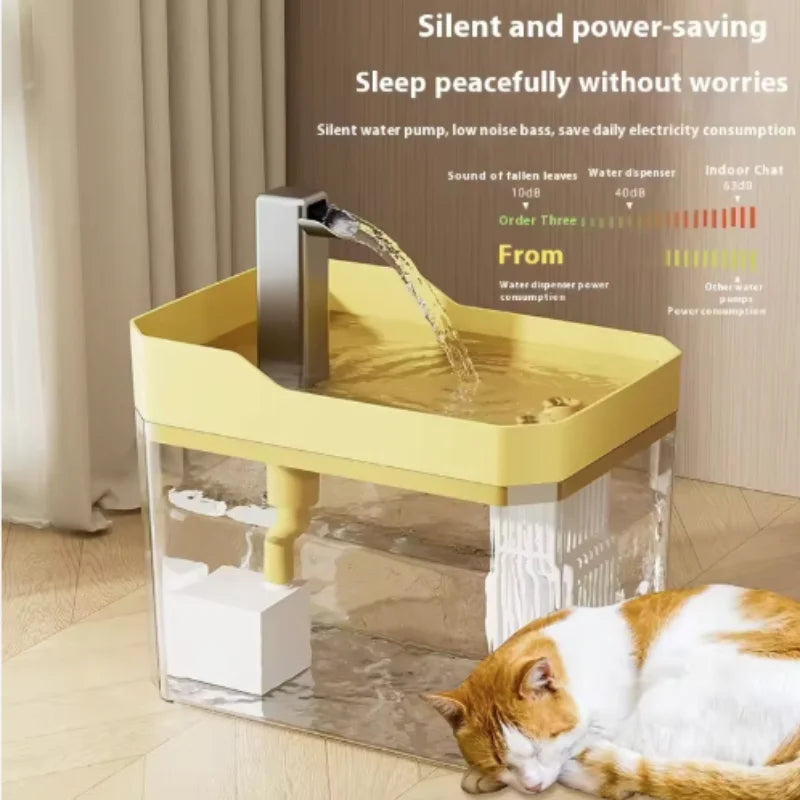 ZenPaw Automatic Cat Water Fountain – 1.5L Pet Drinking Fountain with LED Light & Filter